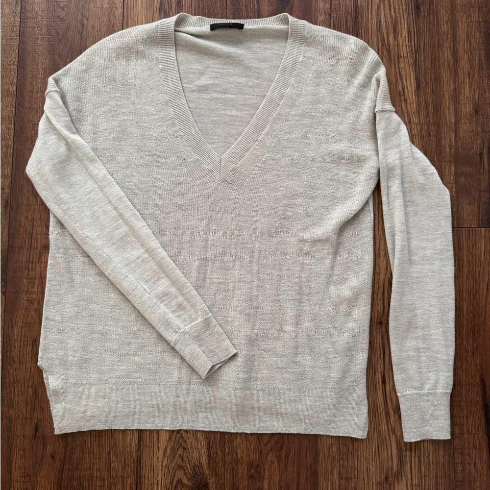 J crew spring Cream V-Neck Sweater